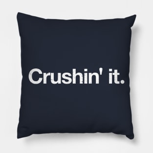 Crushin' it. Pillow