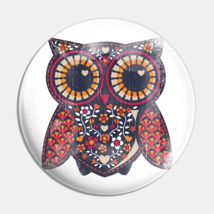 Floral Owl Pin