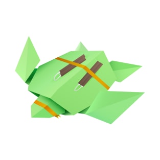 Origami ninja turtle Mikelangelo T-Shirt