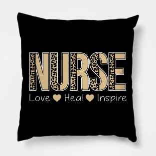 Nurse Leopard Print Pillow