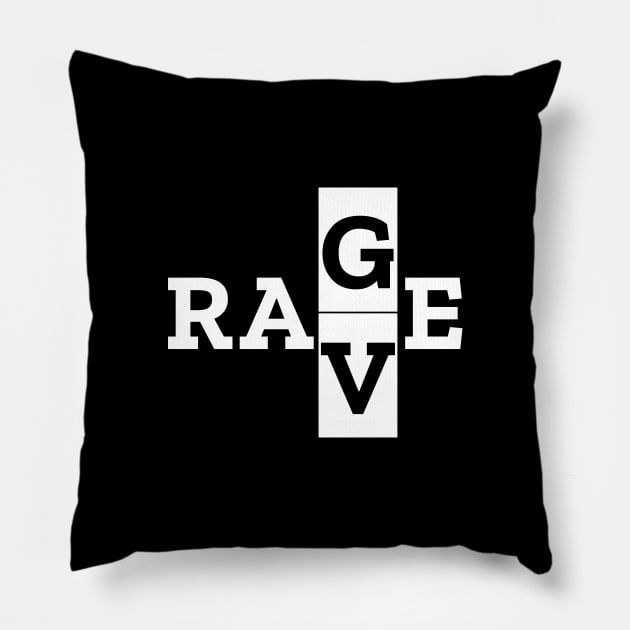 Rave / Rage Pillow by SNZLER