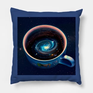 Cosmic Coffee Cup Pillow