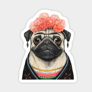 Pug Frida Magnet