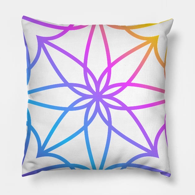 abstract flower illustration Pillow by meisuseno