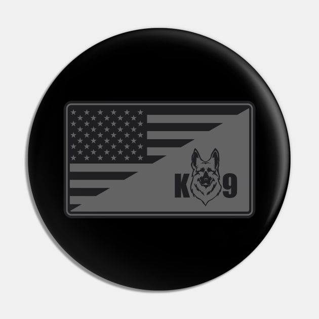 K9 US Flag Subdued Patch Pin by TCP