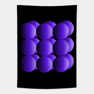 Flourescent Spheres | Gradient Neon Violet Tapestry