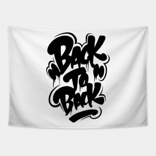 Back 2 Back - Graffiti Bubble Tag - black Tapestry