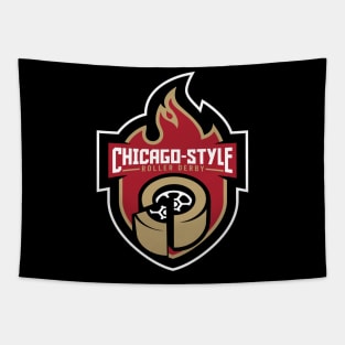 CSRD Flame Logo White Border Tapestry