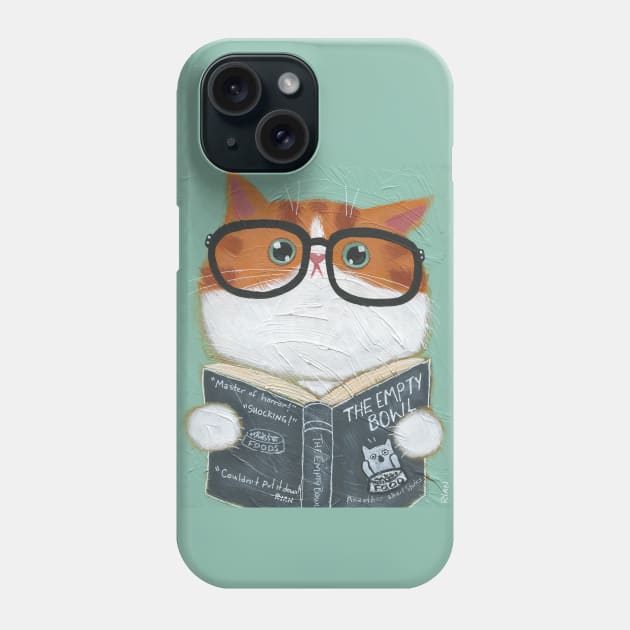 Book Reading Cat Phone Case by KilkennyCat Art