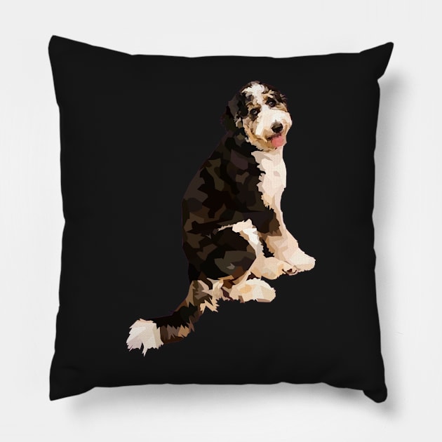 Belle Fluffy Dog Pillow by jrepkin