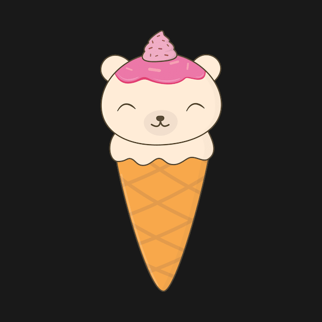 Polar Ice Cream Bear T-Shirt by happinessinatee