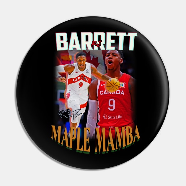 R.J. Barrett "Maple Mamba" Toronto Raptors New York Basketball Pin by dsuss