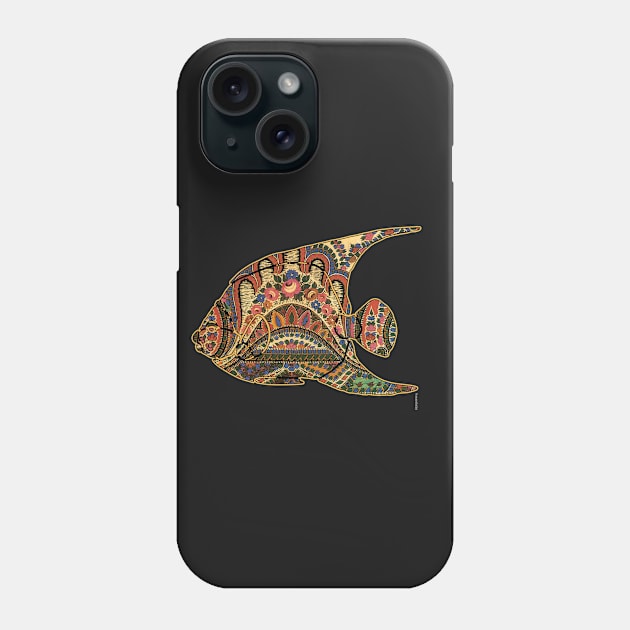 Floral Pattern Fish Phone Case by Scarebaby