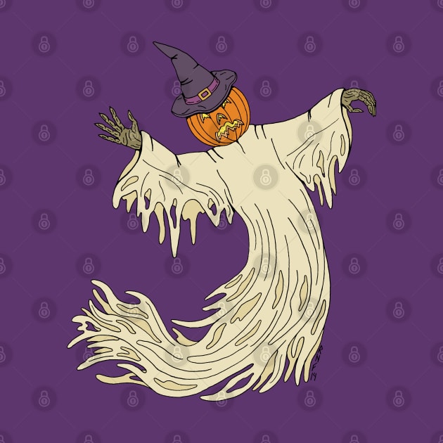 Pumpkin-Headed Ghost by AzureLionProductions