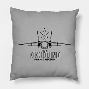 Mig-31 Foxhound (Small logo) Pillow