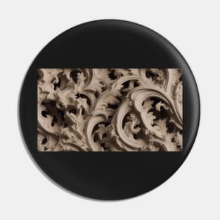 Seamless Leaf Relief Carving III Pin