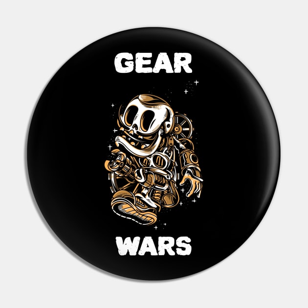 Space Alien UFO Gear Wars Design Pin by New East 