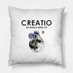 Creationist Astronaut Latin Quote Pillow