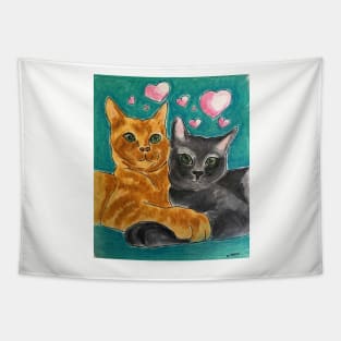 Soul Mates - Tabby Cats Tapestry