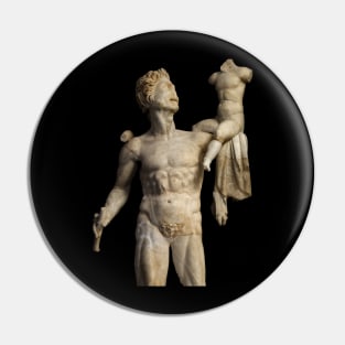 Sylvan Deity With The Child Dionysus Greek Statue Pin