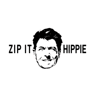 Reagan Says Zip It Hippie T-Shirt