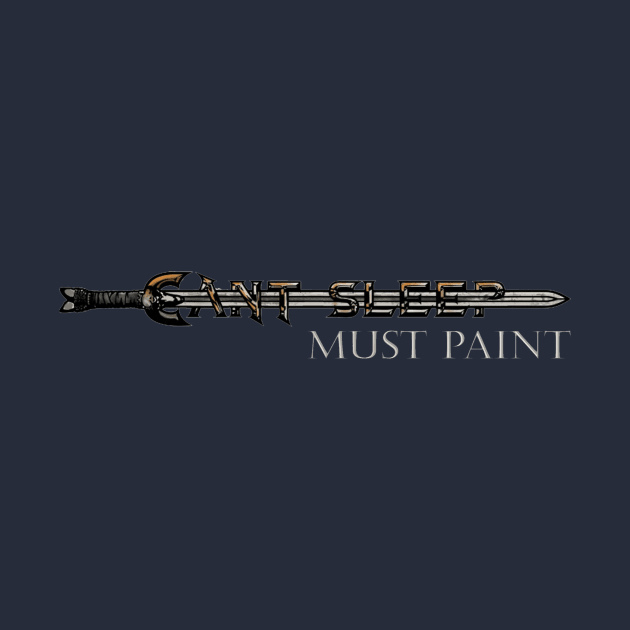 CAN'T SLEEP, MUST PAINT Sword Logo by CantSleepMustPaint