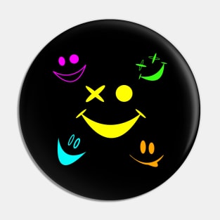 Neon Smiley Spectrum No 1 Pin