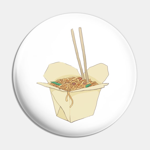 LoMein Noodle Container - Chinese Food Pin by sheehanstudios