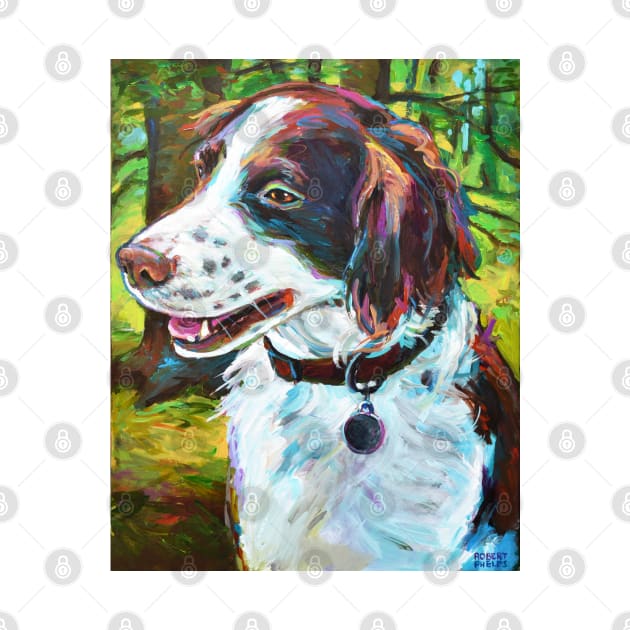 BRITTANY SPANIEL HUNTING DOG by RobertPhelpsArt