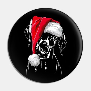 Funny Doberman Santa Christmas dog mom Pin