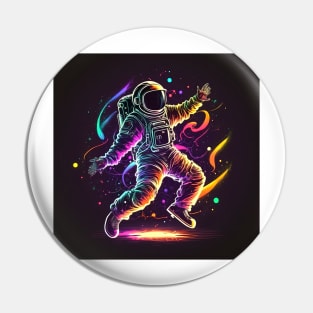 Astronaut dancing in space Pin