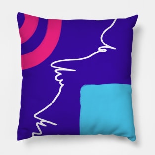 Urban Violet Conflict Abstract Art Pillow