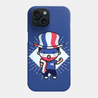 Cute France Football Fan // Kawaii Cute French Soccer Supporter Phone Case