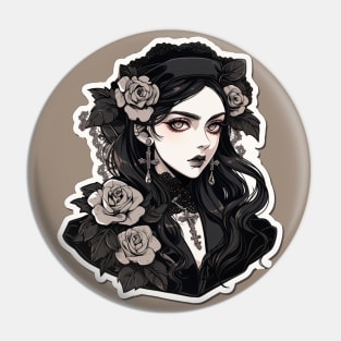 Cute Gothic Chick Pin