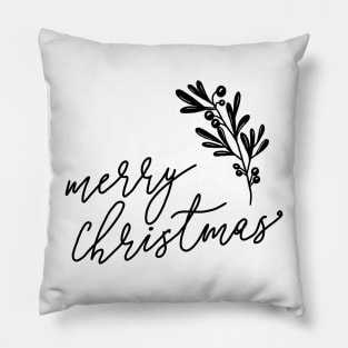 Merry Christmas mistletoe Pillow