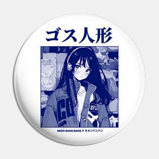 1980s Retro Japanese Japan Kawaii Girl Anime Manga Pin