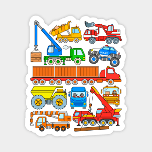 Truck Lorry Heavy Hauler Construction Trucks Kids Boys Girls Magnet