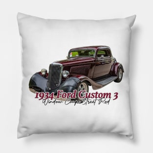 1934 Ford Custom 3 Window Coupe Street Rod Pillow