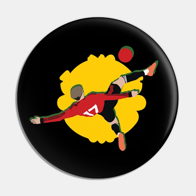 Garnacho 17 Man Utd Overhead Kick Goal Collage Pin by Jackshun