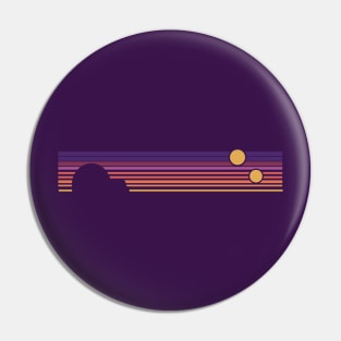 Retro Double Sunset Stripes Pin