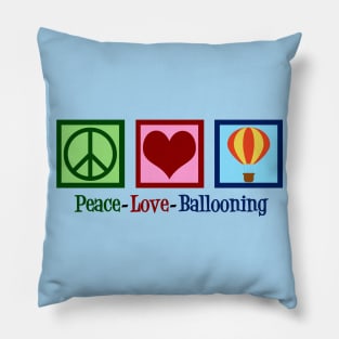 Peace Love Hot Air Balloons Pillow