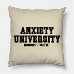 Anxiety University Honors Program Sweatshirt, Y2K Style University Sweatshirt, Mental Health Shirts, Anxiety Shirt, Gag Gift Shirt Pillow
