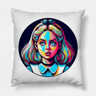 trippy alice Pillow