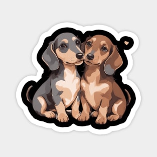 Mini Dachshund Puppies Magnet