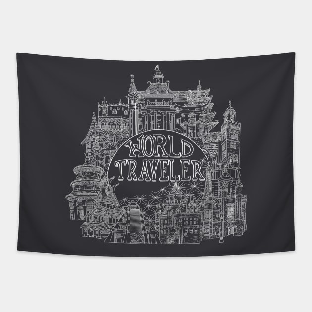 World Traveler T-Shirt Tapestry by michaelkdamron