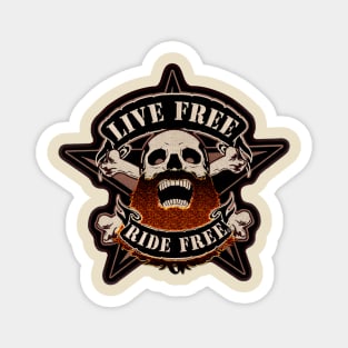 Live Free Ride Free Patch Magnet