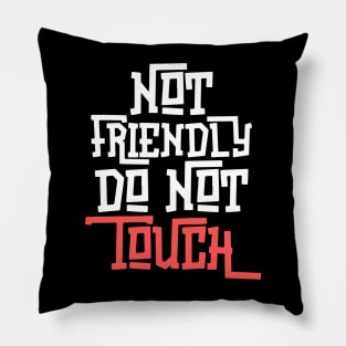 Not Friendly Do Not Touch Pillow