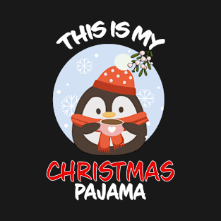 This Is My Christmas Pajama Penguin Family Matching Christmas Pajama Costume Gift T-Shirt