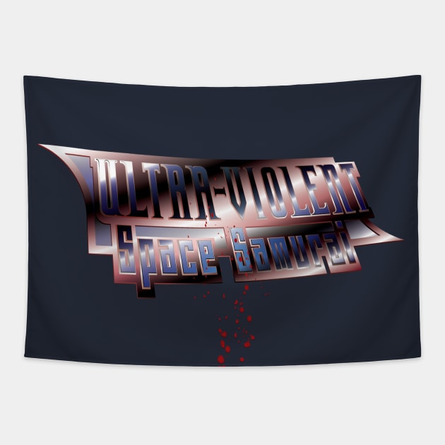 Ultra-Violent Space Samurai (logo) Tapestry by MunkeeWear