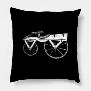 First Bicycle, Draisine, Bike, Two wheels Pillow